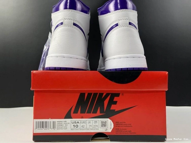 JORDAN HIGH PURPLE RETRO 1 COURT AIR CD0461-151 0806